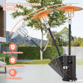 50,000 BTU Propane Outdoor Heater, Round Patio Heater with Stainless Steel Burner, Tip Over, Flame Out Protection, Wheels, CSA Certificated